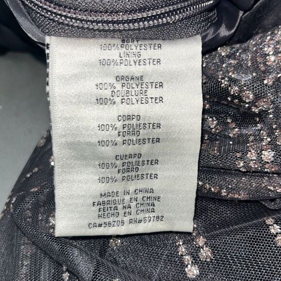 Hailey Logan by Adrianna Papell Size 1/2 Mini Dress Gray Sparkle Strapless Prom - Picture 9 of 12